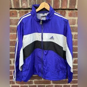 Vintage 90s Adidas Windbreaker Zip Up Jacket Size M/L